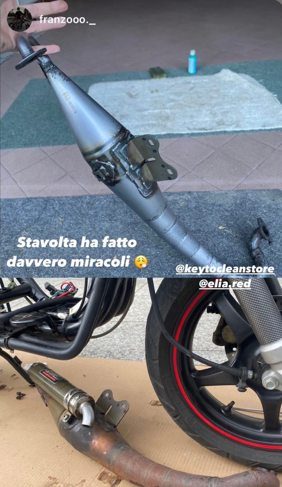 Seconda storia condivisa dallo stesso account: espansione e messaggio sul trattamento